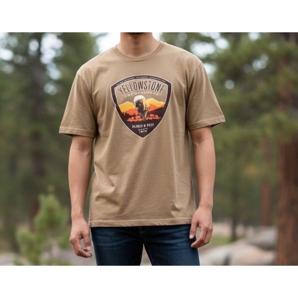 Yellowstone National Park Men's Brown Oldest & Best 1872 T-Shirt - XXL